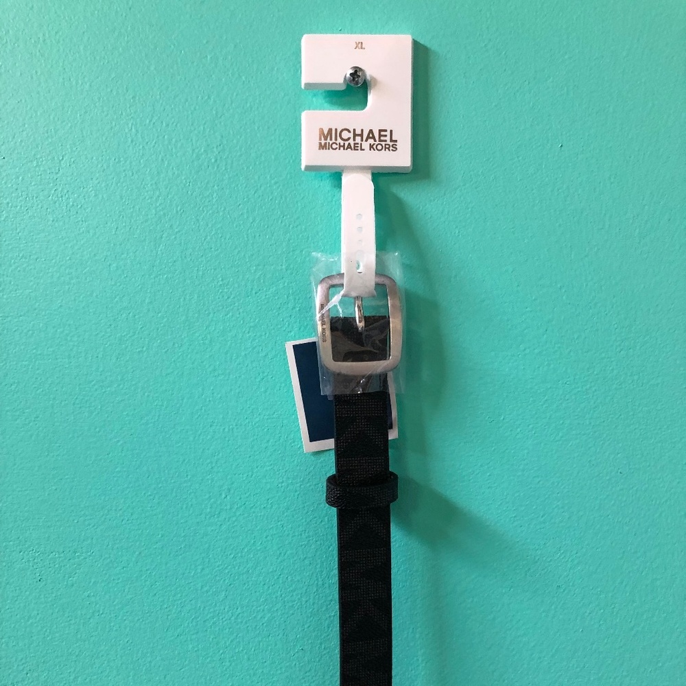 NEW! Black Monogram Michael Kors Belt